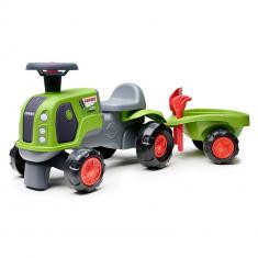 Claas tractor carrier with trailer: Green