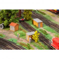 HO model railroad: brick substations