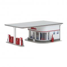 HO model: 1950s gas station