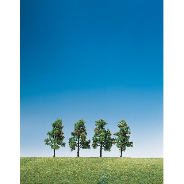 Modélisme : Végétation : 4 arbres à feuilles et fruitiers - Faller-181407