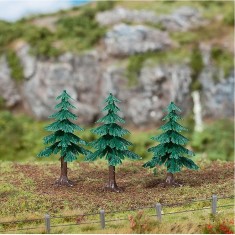 Modélisme accessoires de décor : Végétation : Arbres : 3 sapins