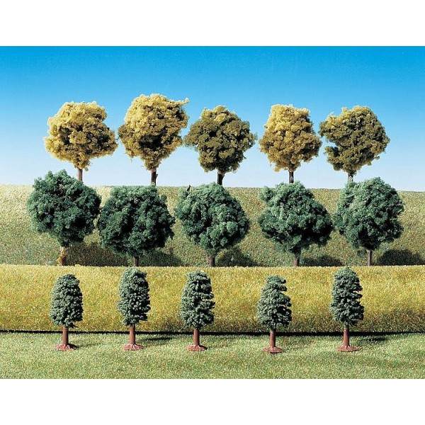 Modélisme : Végétation : 15 arbres avec feuilles - Faller-181471