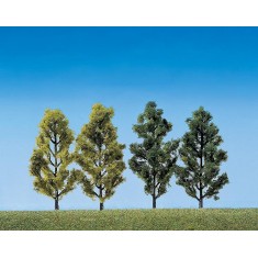 Modellbau: Vegetation: 2 Birken und 2 Pappeln