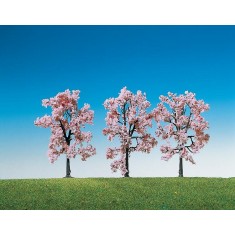 Modélisme : Végétation : 3 cerisiers en fleurs
