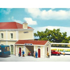 Modelleisenbahn HO: Bahnhof Saint Julien: Bahnsteigunterstand