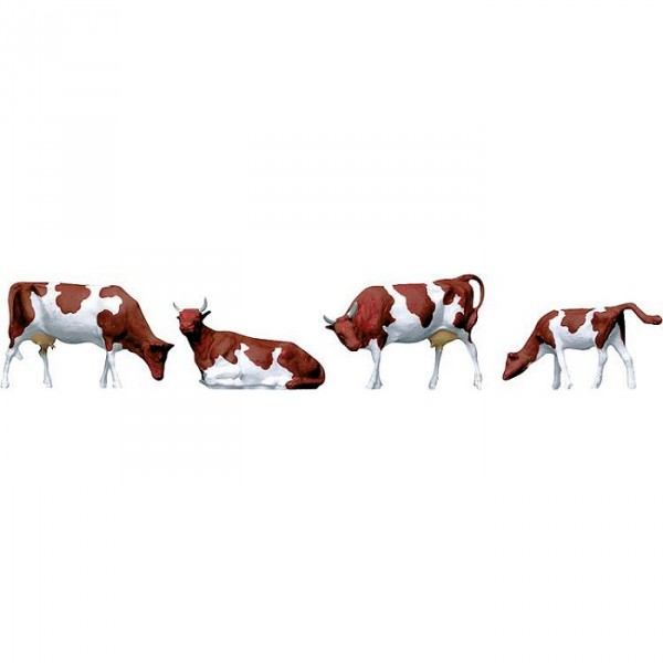 Modélisme HO : Figurines : Set vaches marron - Faller-154004