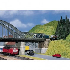 Kit Maquette FALLER 120507 - Pont En Acier à Double Voie échelle HO Avec Piliers, Neuf