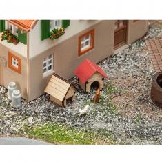 HO model making: Decorative accessories: Dog houses