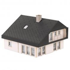 HO model: Panel roof house