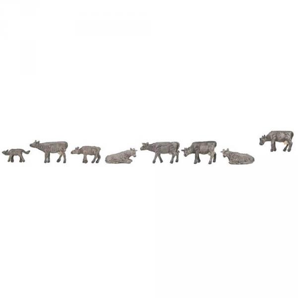 Modelismo N: figuras: vacas de montaña grises - Faller-F155904