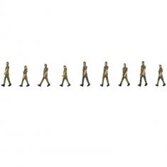 HO Modelling: Figures: Soldiers marching in step