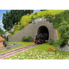 HO Model : 2 Tunnel portals, 1-track