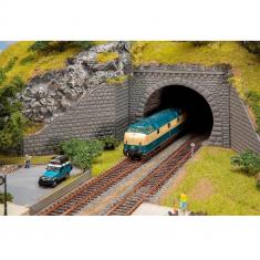 Modelo HO: 1 entrada de túnel, 2 vías