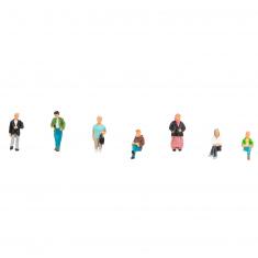 N Modellbaufiguren: Wartende Personen