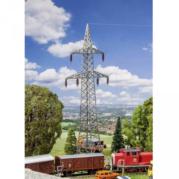 Modélisme HO : 2 Pylônes de câbles aériens (110 kV) - Faller-F130898