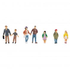 Modélisme HO figurines : Parents avec enfants