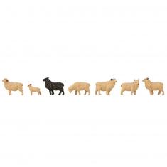 HO Model Railway: Miniature Sheep Figures