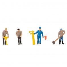 HO Model Railroad: Figures: model railroad set with miniature sound effects and signal horn