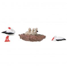 HO Model Railway: Stork figures, with miniature sound effects