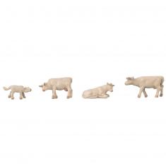Modelado N : Conjunto de figuras en miniatura con efectos sonoros: vacas