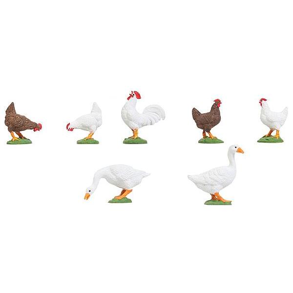 Set de 5 poules et 2 oies Faller HO - T2M-F331896