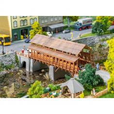 HO model railroad: Wooden railway bridge