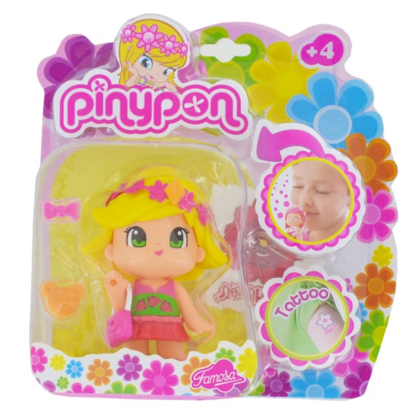 Poupée 7 cm Pinypon : Parfumée : Blonde avec couronne rose - Famosa-700008154-1