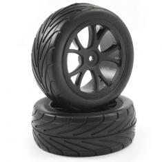 Fastrax 1/10e Mounted Arrow Buggy Front Tyres 10-Spoke