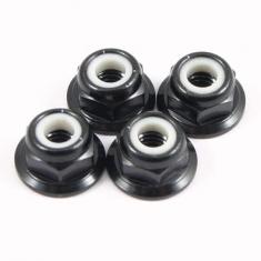 M4 Noir Flanged Locknuts 