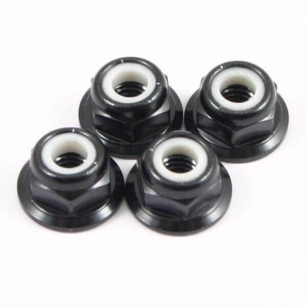 M4 Noir Flanged Locknuts  - FTM4BKF