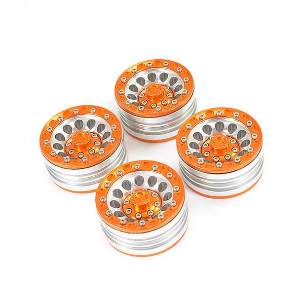 Fastrax Aluminum Beadlock 1.9" Roues -Orange (4Pc) - FAST0139O