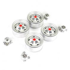 Fastrax Aluminum Beadlock Star 1.9" Roues -Silver (4Pc)