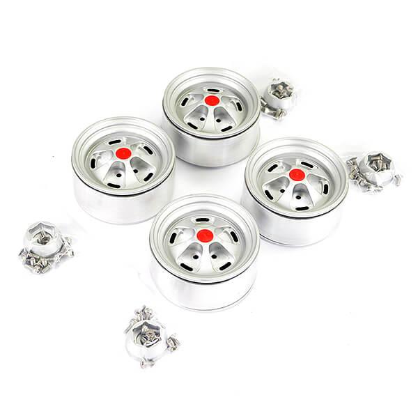 Fastrax Aluminum Beadlock Star 1.9" Roues -Silver (4Pc) - FAST0140S