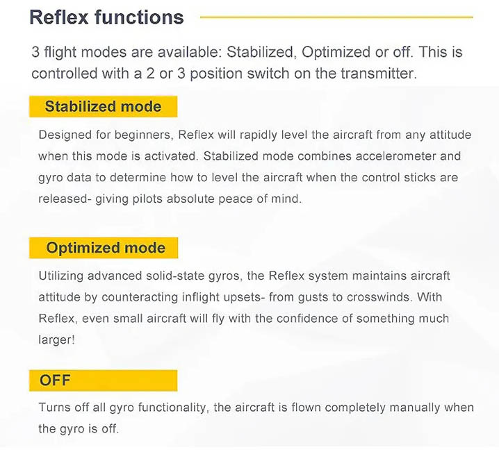 Reflex - Systeme de stabilisation en vol
