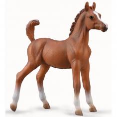 Figura de caballo (M): Potro árabe marrón