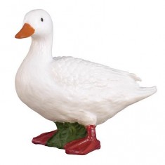 Estatuilla de pato blanco