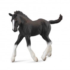 Figura de caballo: potro de caballo de Shire negro