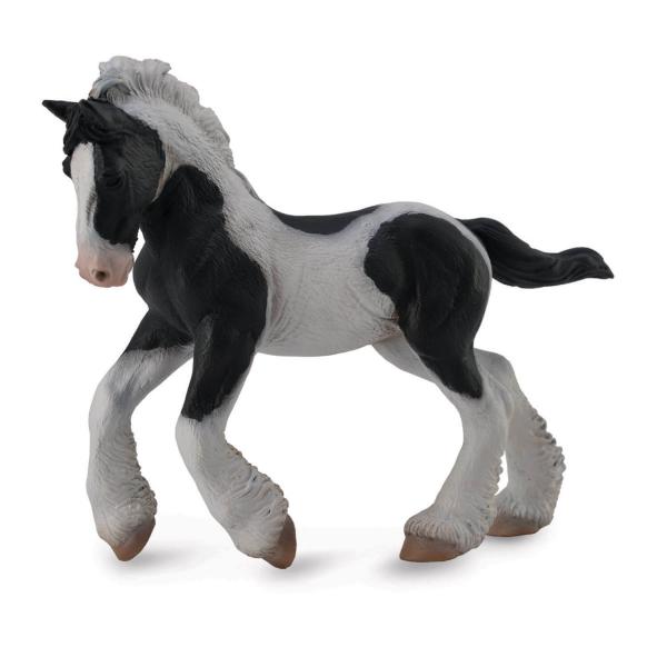  Figura de caballo: potro gitano pastel blanco y negro - Collecta-COL88770
