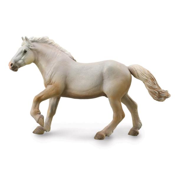  Figura de caballo XL: Semental de tiro americano color crema - Collecta-COL88846