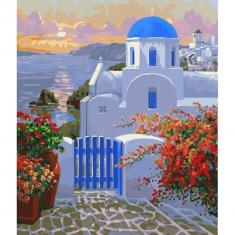 Paint by numbers Greek Villa - without frame