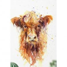 Paint by numbers Yellow Cow - without frame