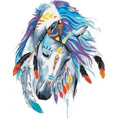 Paint by numbers Horse Day - already stretched on a wooden frame