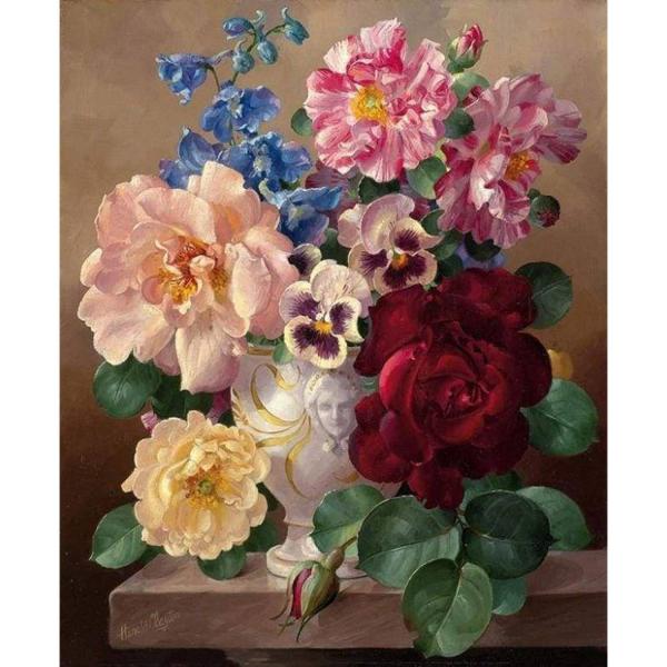 Peinture au numéro : Beau Bouquet  - sans châssis en bois - FiguredArt-PN073