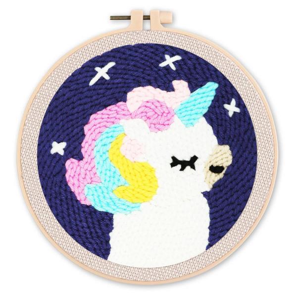 Punch Needle : Licorne gracieuse  - avec cadre - FiguredArt-CCX13