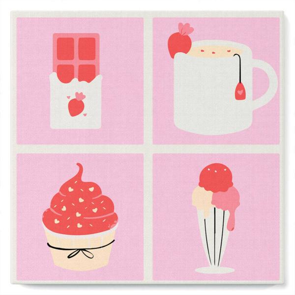 Mini peinture au numéro : Gourmandises  - toile tendue sur chassis - FiguredArt-SFA055-Y