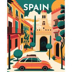 Paint by numbers Travel Poster Seville - already stretched on a wooden frame