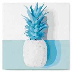 Mini Paint by numbers White Pineapple - already stretched on a wooden frame