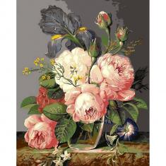 Peinture au numéro : Bouquet Fleurs Sauvages  - sans châssis en bois