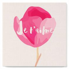 Mini Paint by numbers Je T'aime - already stretched on a wooden frame