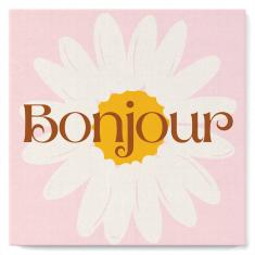 Mini peinture au numéro : Bonjour  - toile tendue sur chassis